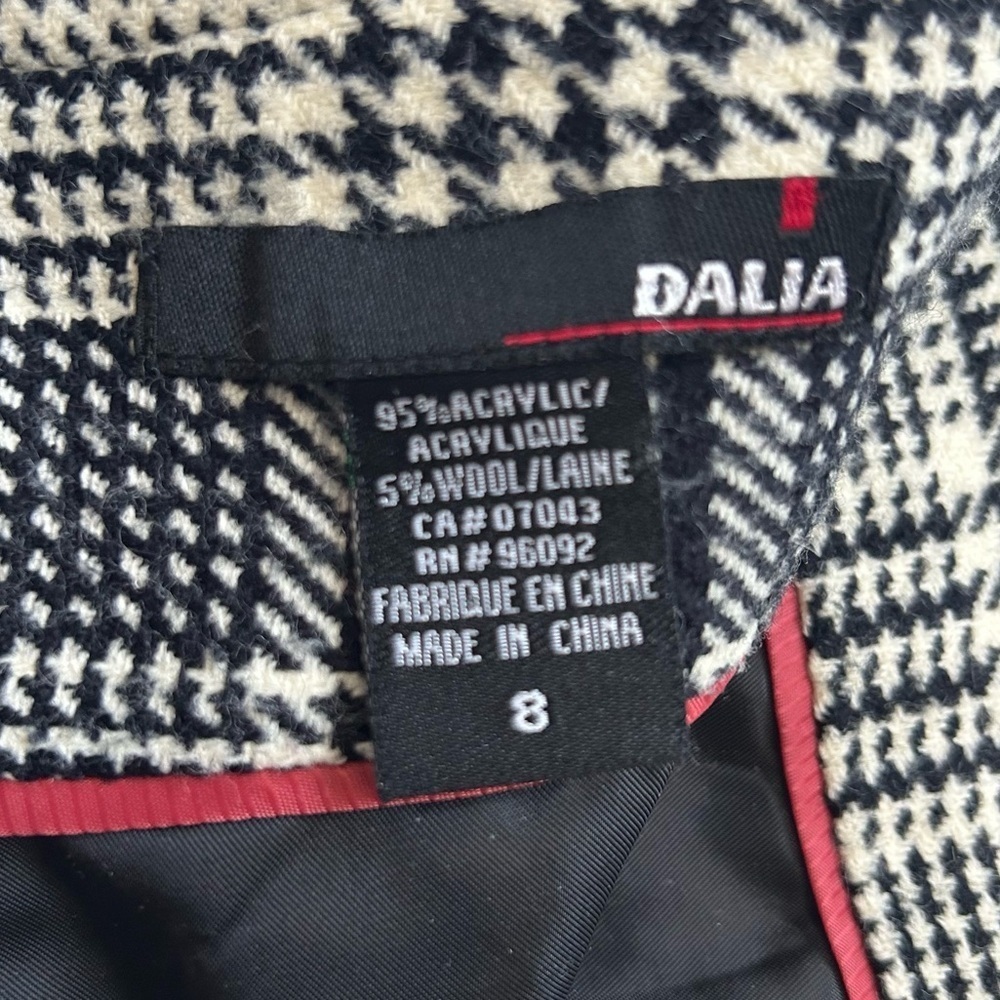 Dalia Vintage Black & White Tweed Cargo Pocket Knit Mini Skirt - Picture 8 of 12